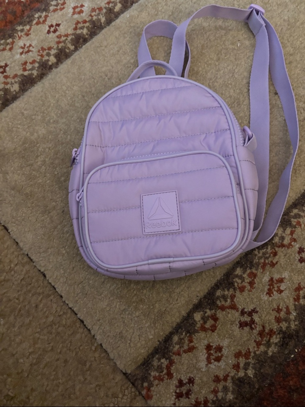 Reebok Pastel Lavender Quilted Mini Backpack